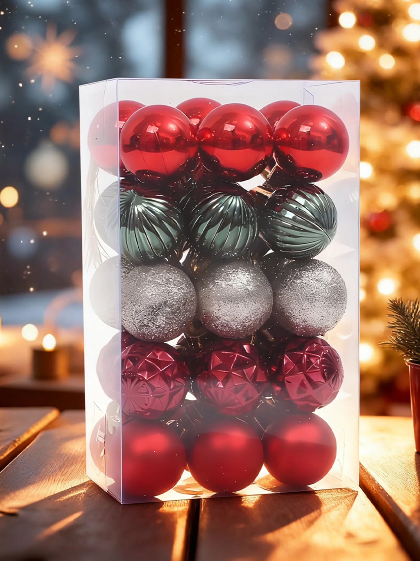 Choice Weihnachtskugeln Set 5 Stil 3 Cm - 30 Stück Glänzend Matt