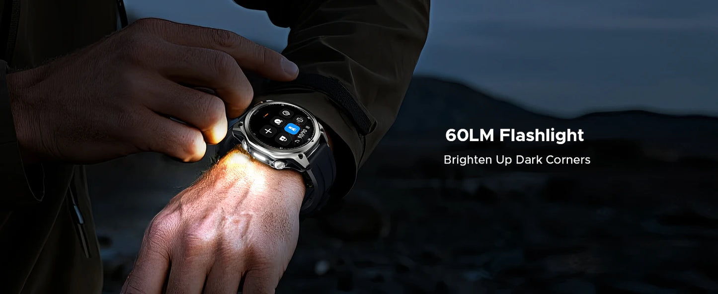 DOOGEE Anywise W1 Wasserdicht - Display 1,43 Akku 550 mAh, Maß 47,5 mm