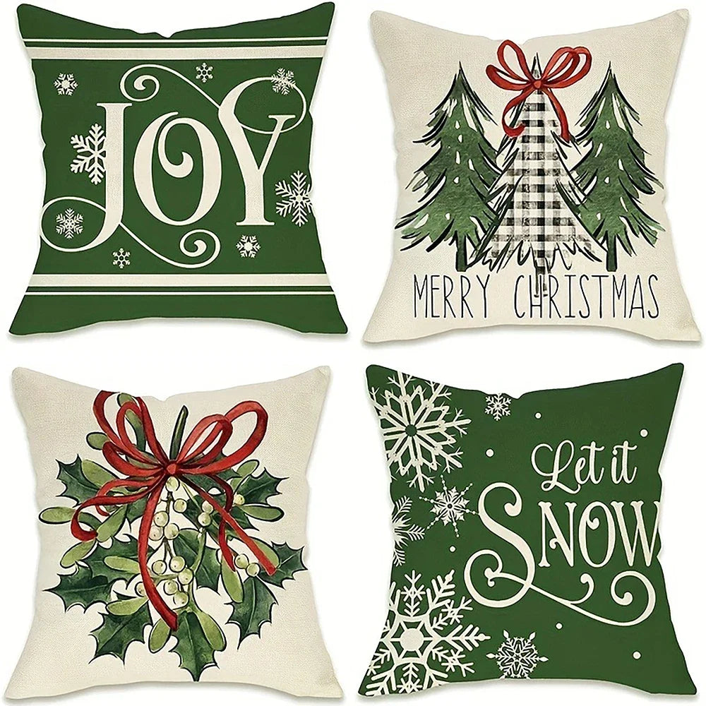 Merry Christmas holiday decoration pillow cover living room sofa car cushion cover home Bedroom room decoration New Year gift