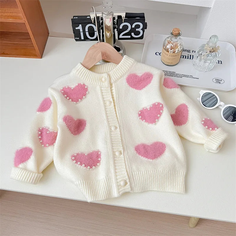 CN Zhejiang 2905 Korean Style Strickjacke Mit Schleife - Größe 3-6 Jahre, Polyester, Reguläre Länge