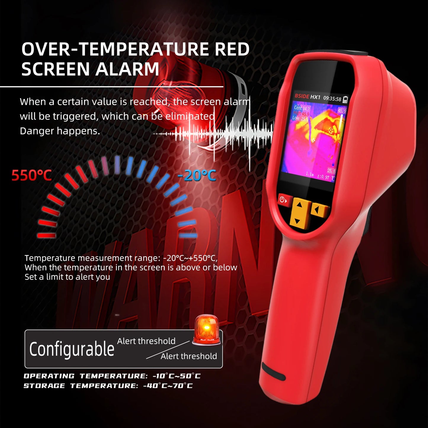 Wärmebildkamera 2025: BSIDE Handheld Thermal Imaging - 240X240 Temperatur-Messgerät für PCB, Automobil und Pipeline-Inspektion