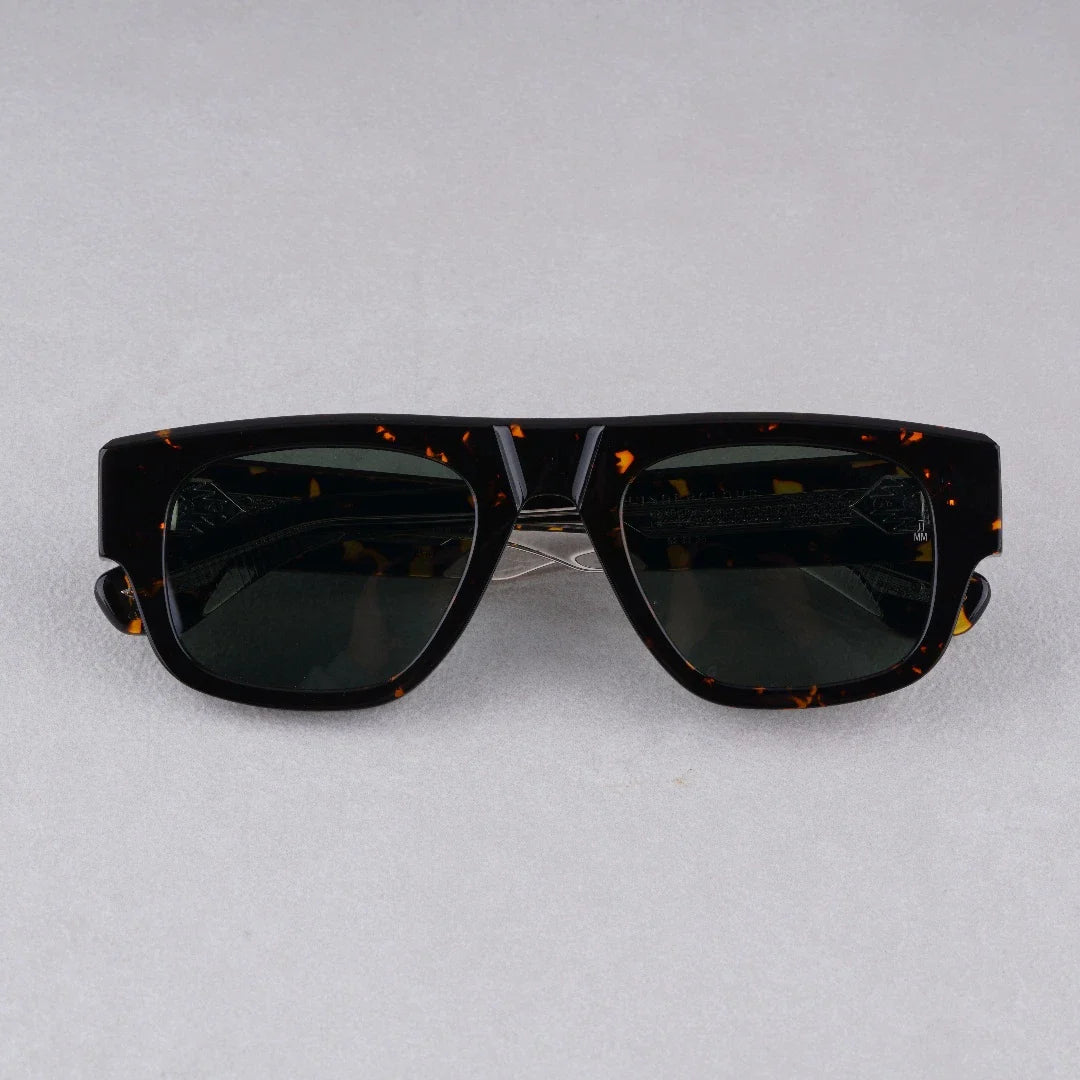 Jacques Marie Mage,THUNDERCLOUD thick solid acetate square Design sunglasses