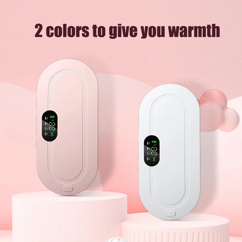 Rechargeable Heating Waist Belt with Digital Display - Vibrating Massager for Period Pain Relief & Women's Menstrual Care