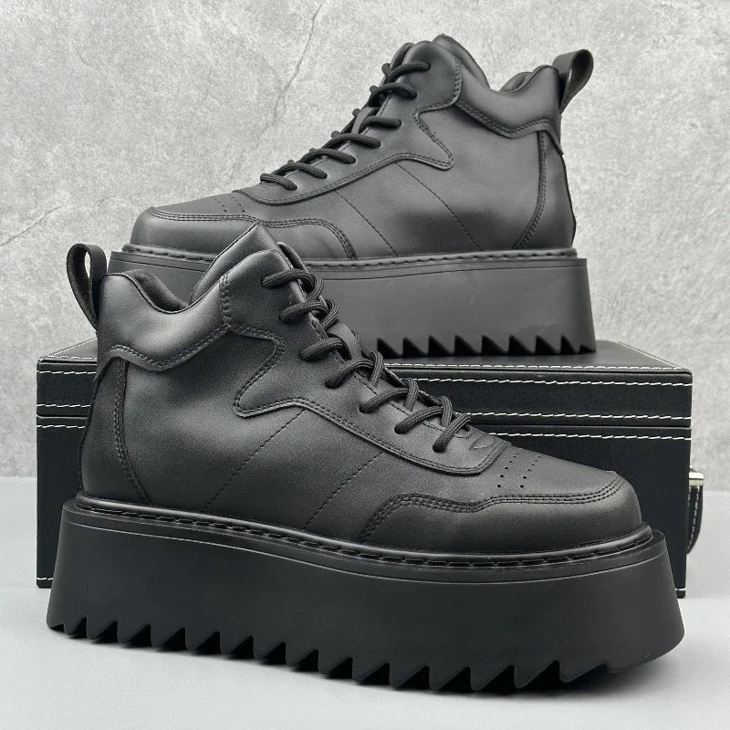 Nova Runner High Top Leder Komfort- Plateau 3cm Größe 42-46