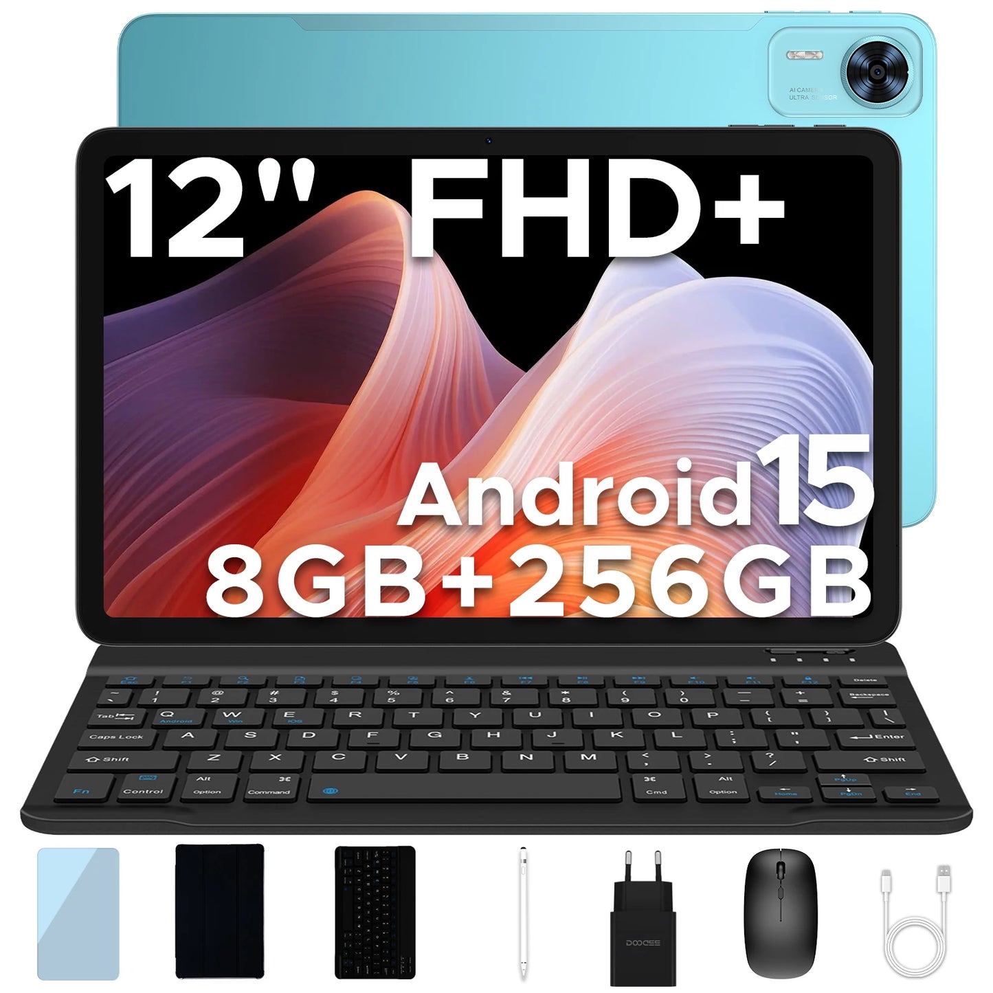 DOOGEE T36 Android 15 Tablet - 32 GB RAM, 2,2 GHz Octa-Core, 12 Zoll Display