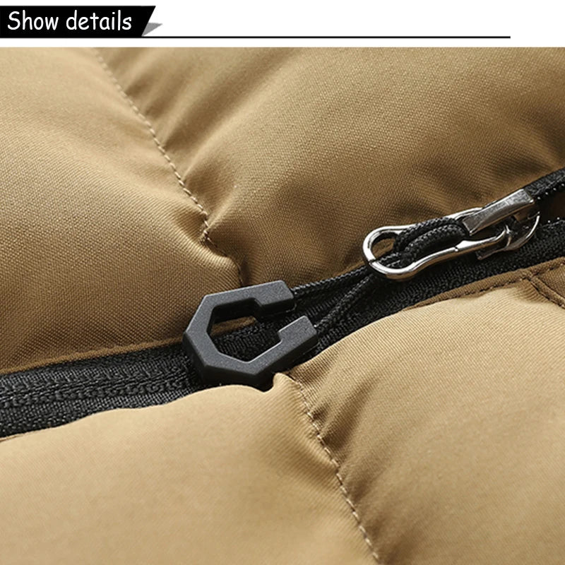 Hots Winddichte Fleece-Weste Abnehmbare Kapuze - Größe M-XL, Reißverschluss, Winddicht