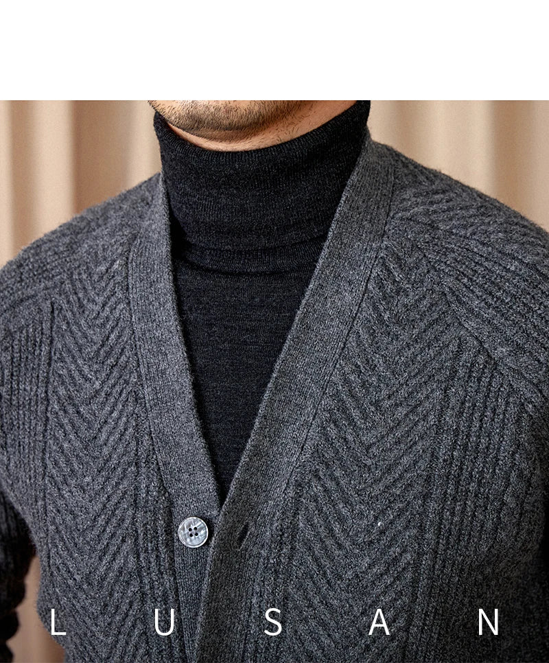 Heritage Vintage Wollcardigan V-Ausschnitt - Slim, Warm LXL