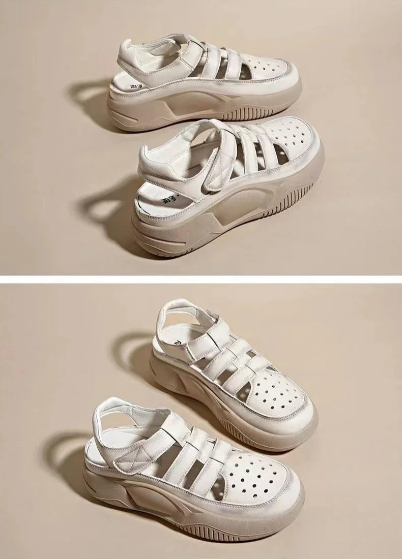 Women's Summer Casual Footwear Ladies Sports Sandals Fashion Closed Toe Sandals Shoes Woman Hollow Out Comfort Walk Sandalias