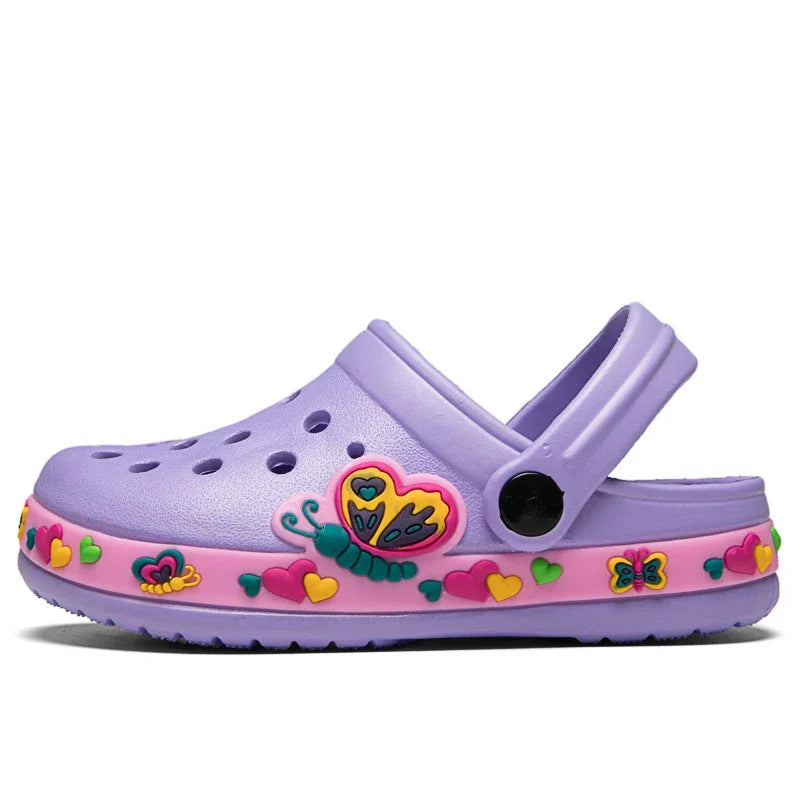 Kinder-Gartenschuhe 2025: Einhorn-Dinosaurier Strand-Sandalen Sommer Loch - Beach-Sandals Kollektion für Kinder