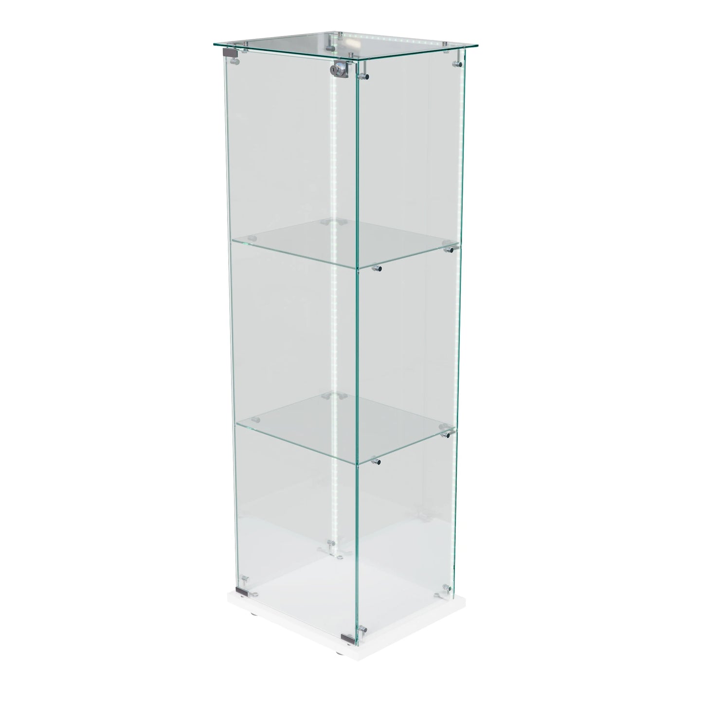 Anajqaqia Glasvitrine 123,3×39,8×35 cm LED-Beleuchtung 1 Tür