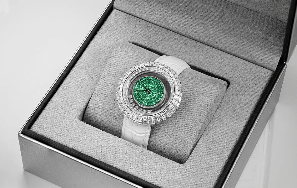 Women fashion crystal quartz wristwatch elegant bracelet ladies gift