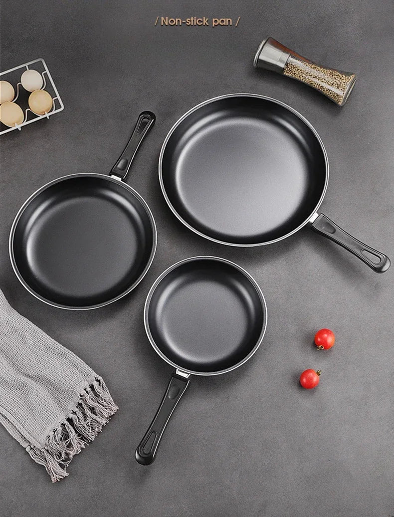 Chef Gusseisen Pfannen Set - 20/25/30cm Antihaft Induktion