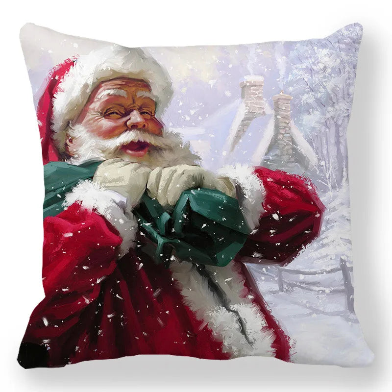 2025 New Year Christmas pillow case 30*50cm,40*40cm,45x45cm, cushion cover home Christmas decoration pillow case