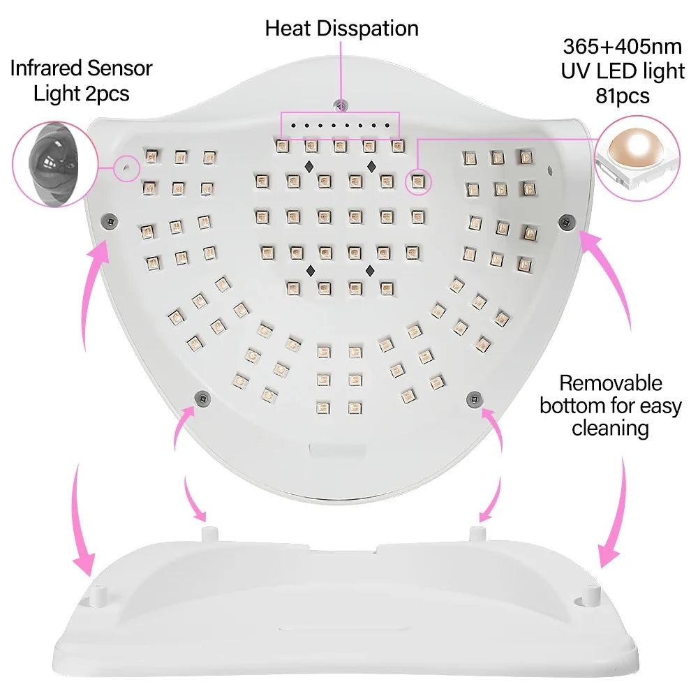 Sun X26 MAX Nail Art UV LED Lamp For Nails Manicure 81LEDS Professional Gel Polish Drying Lamps With Timer Auto Sensor