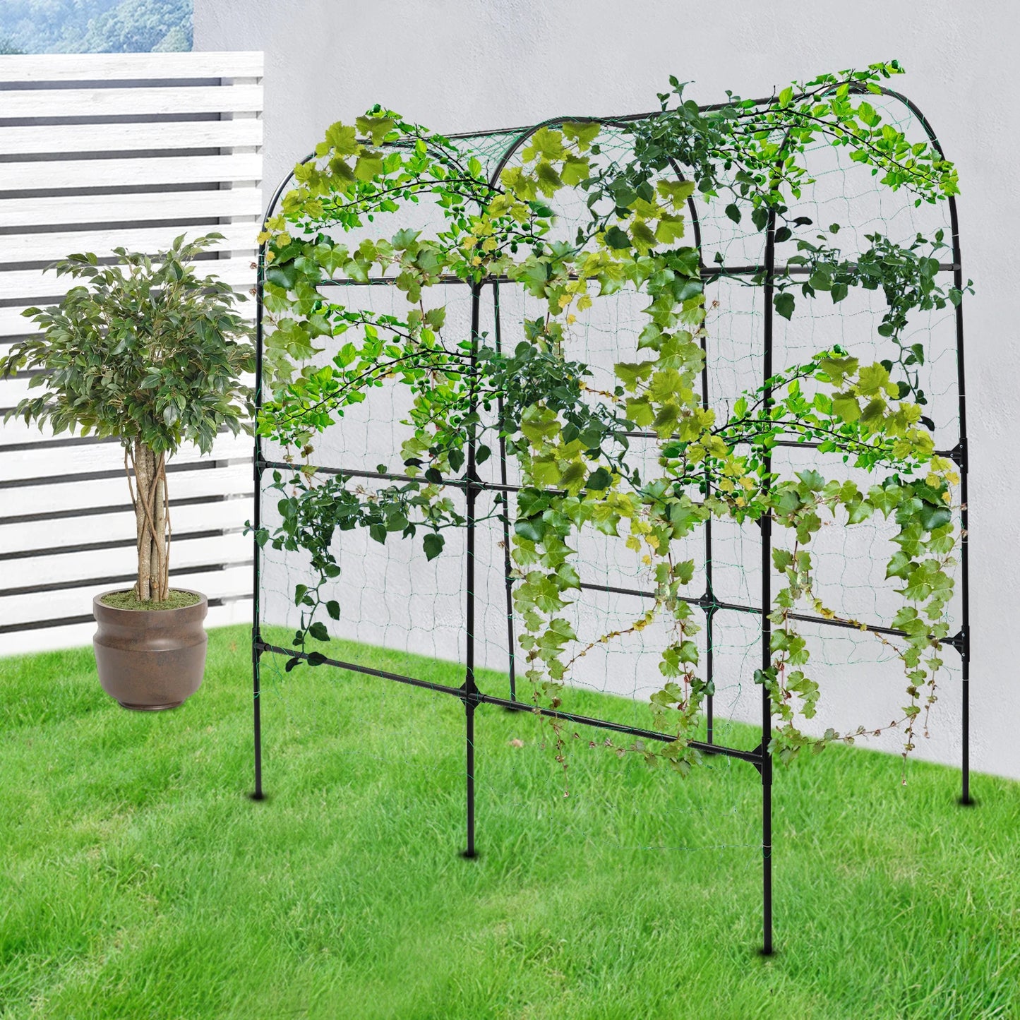 GartenMeister Gartenbogen 230 cm Höhe, 20 mm Rohrdurchmesser, Stahl/PE