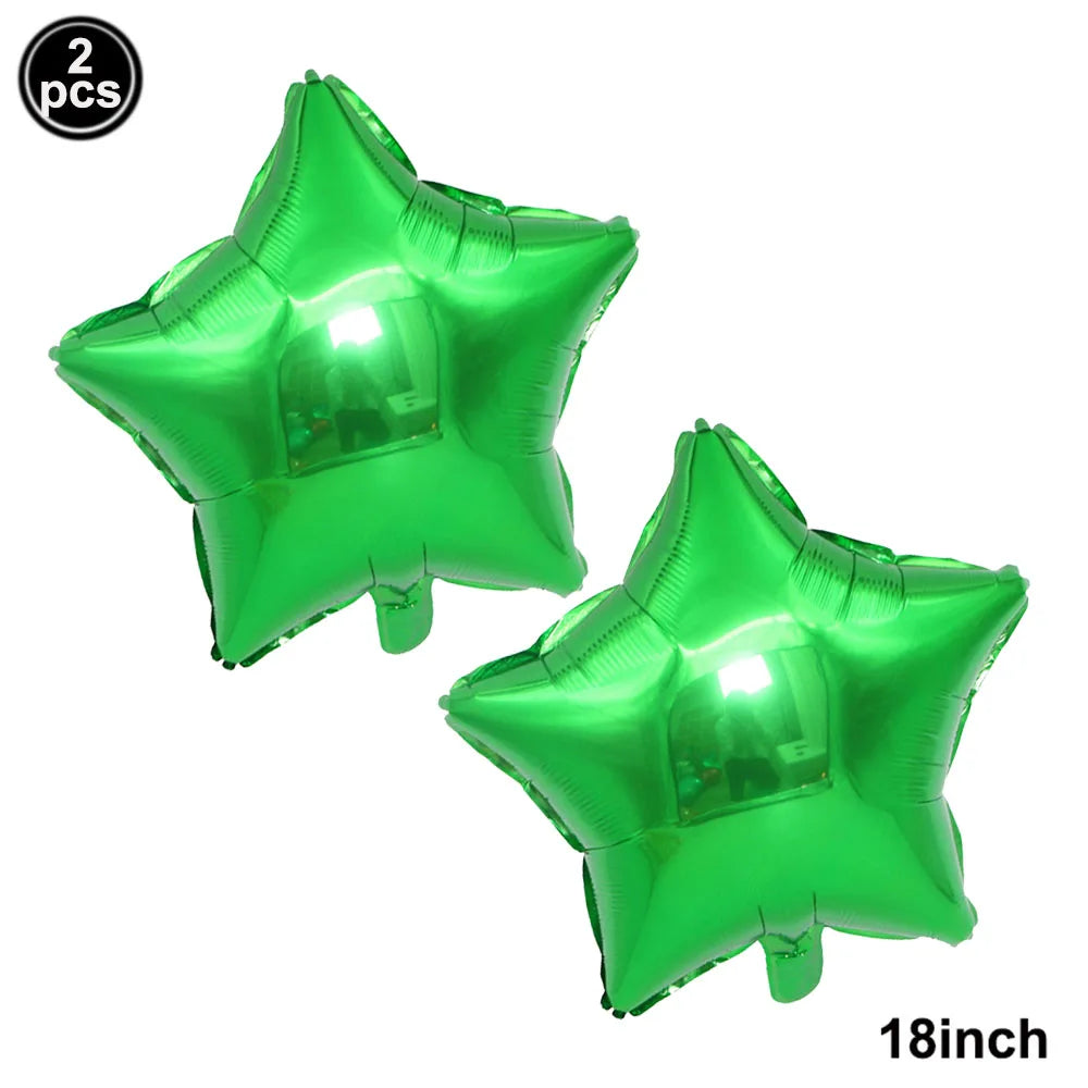 Baloane cu numere de fotbal 2025: Set folie verde 32" - Colecția Sports Party