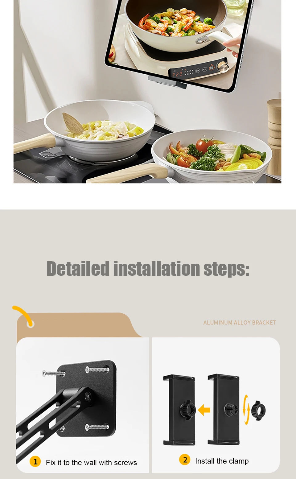 OUTMIX Cantilever Tablethalterung - 360° 4,7–12,9 Zoll