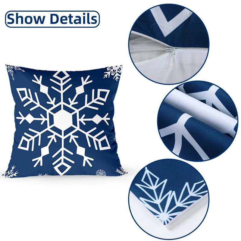 4pcs Christmas Cushion Cover Pillowcase Merry Christmas Decoration Linen Pillow Cases Home 2025 Xmas Gifts Pillow Covers 2026