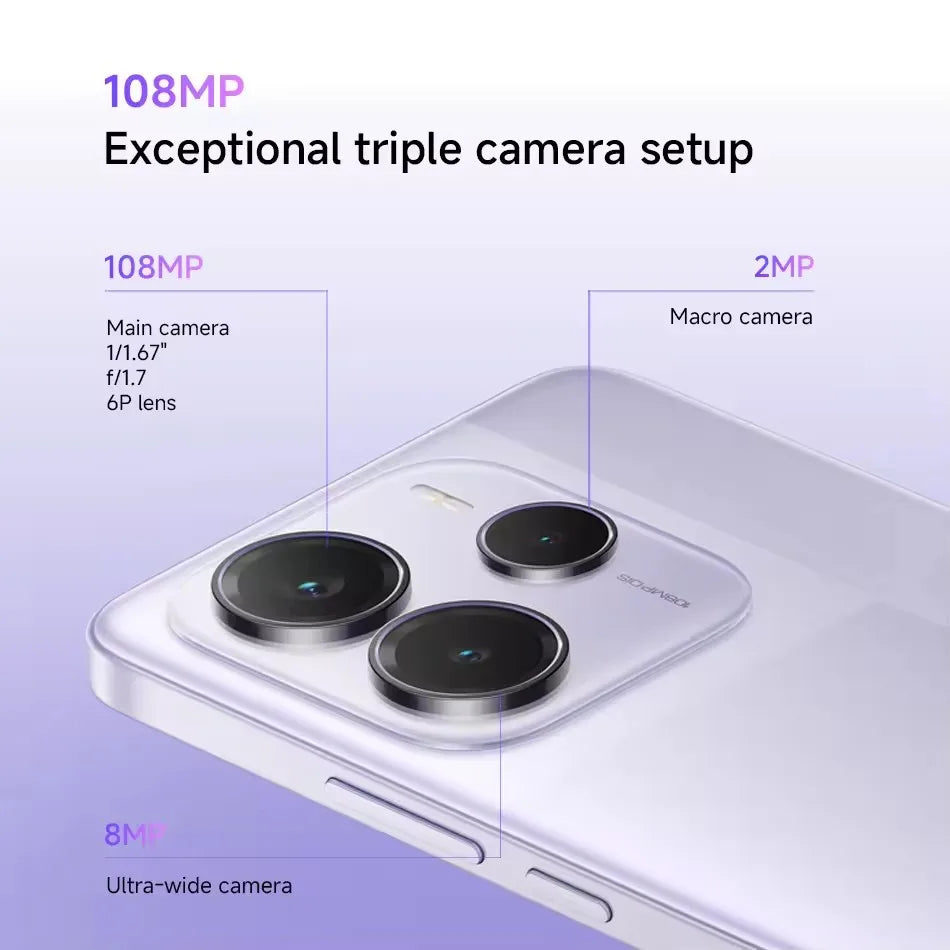 Xiaomi Redmi Note 14 5G 108MP Kamera - 5110 mAh Akku, 45 W Turbo-Ladung