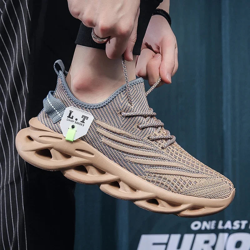 Herren-Sport-Sneaker 2025: YRZL Männer Sport Laufen Schwarz Jogging Schuhe Lässige Sneaker Outdoor Atmungsaktiv Mesh Frauen Leicht Stoßdämpfung Schwarz Tennis Kollektion