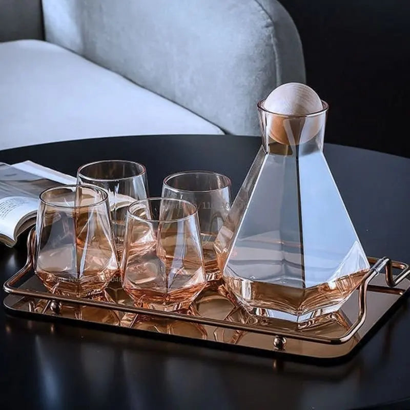 Drinkware Kristallkaraffe Klar - 1L 500ml 25cm Set