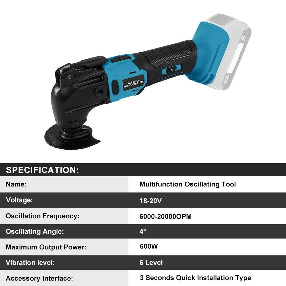 MultiPro M6 Bürstenloses Multitool - 6 Gänge 18V Akku 350W