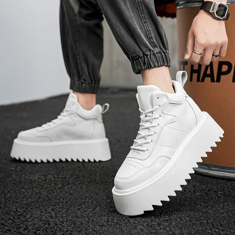 Nova Runner High Top Leder Komfort- Plateau 3cm Größe 42-46