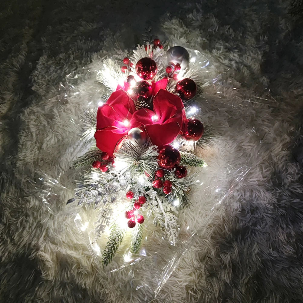 Weihnachten Treppe Dekoration Kranz DIY Indoor Outdoor Girlande Dekoration Mit LED Dekoration Prop Abend Party Dress Up Prop