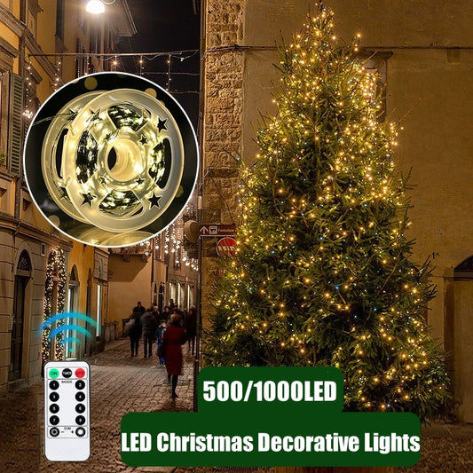 LumenGlow LED Lichterkette Kupferdraht - Fernbedienung, 10 m, 200 LEDs