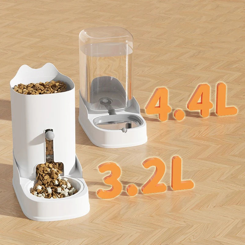 New Large Capacity Pet Cat Automatic Food Water Dispenser Fountain Bottle Bowl Dog Cat Drinker Feeder Dog Drinking Pet Supplies