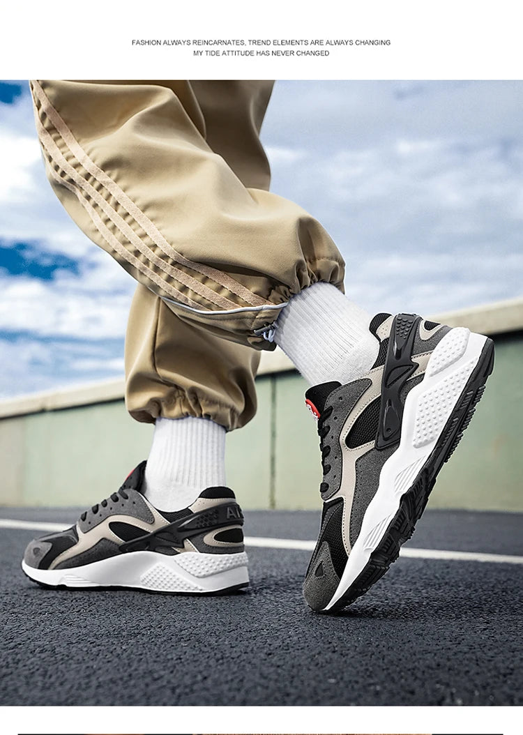 Male Sneakers Men’s Casual Shoes Running Sport Shoes Antislip Tennis Shoes for Men Mesh Breathable Outdoor Fashion Sports Shoes