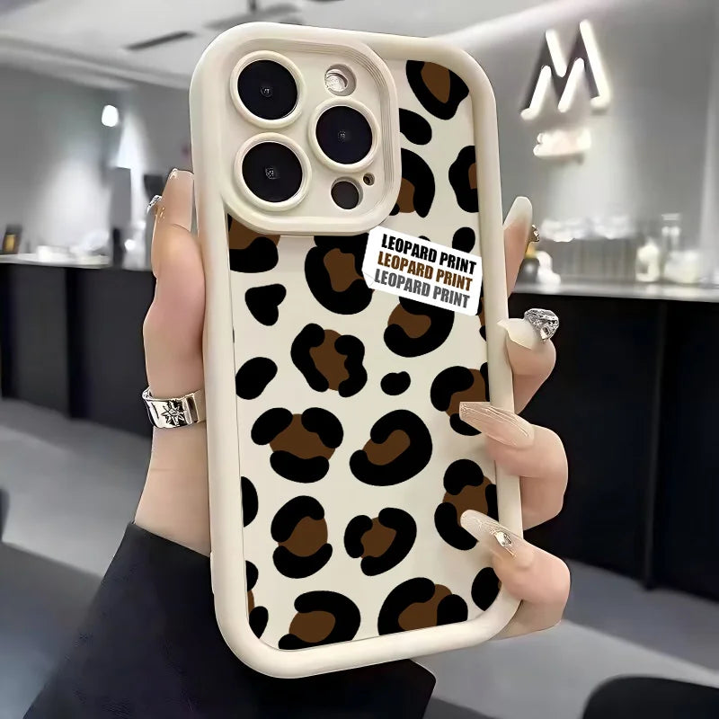 Leopard Print Handy Hülle Für Google Pixel 9 8 7 8A 7A Pro XL 4G 5G Weich Silikon TPU Rückseite Abdeckung