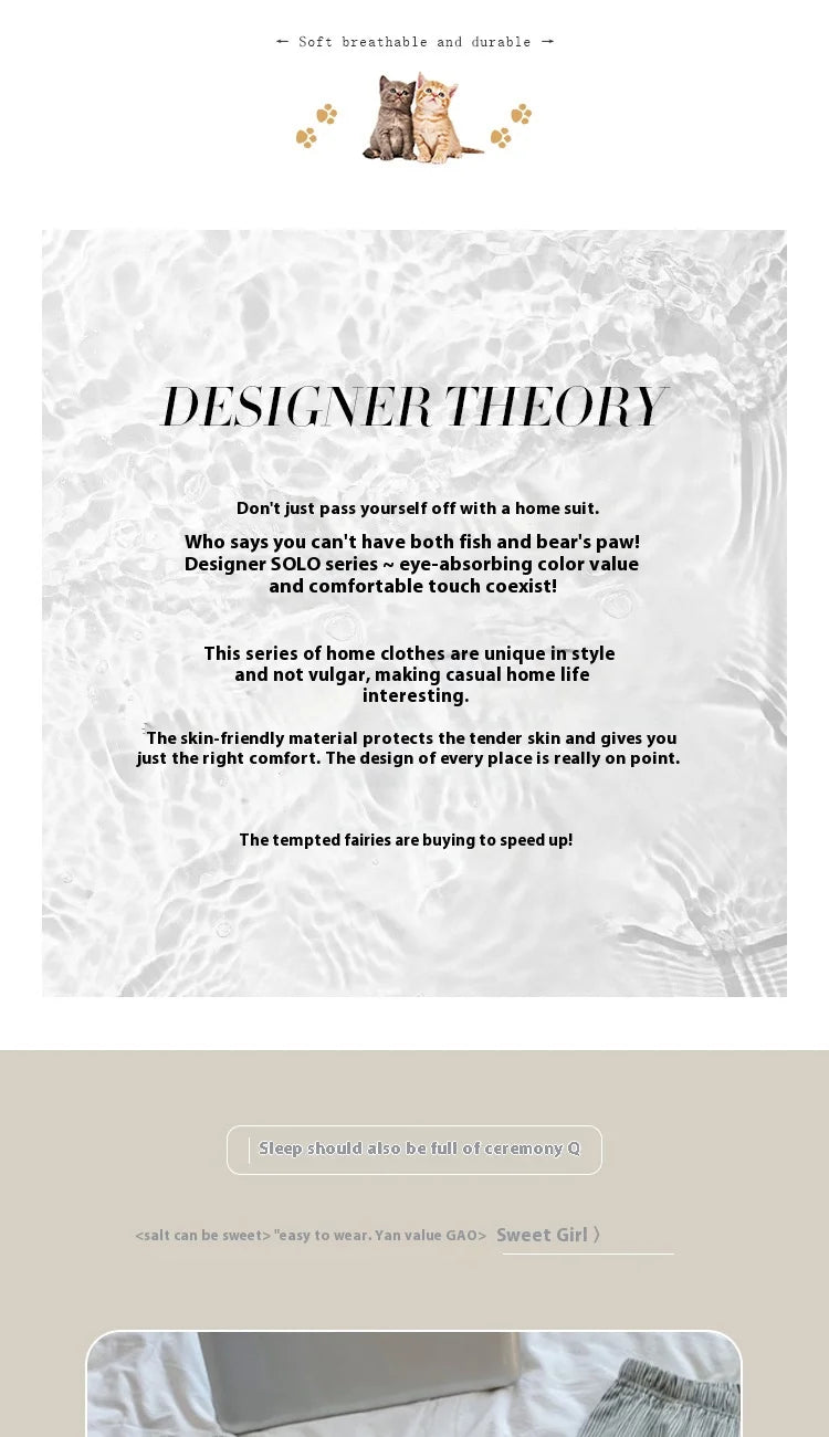 LunaWear Pyjama Set Gestreift Langarm - Größe S, Baumwolle