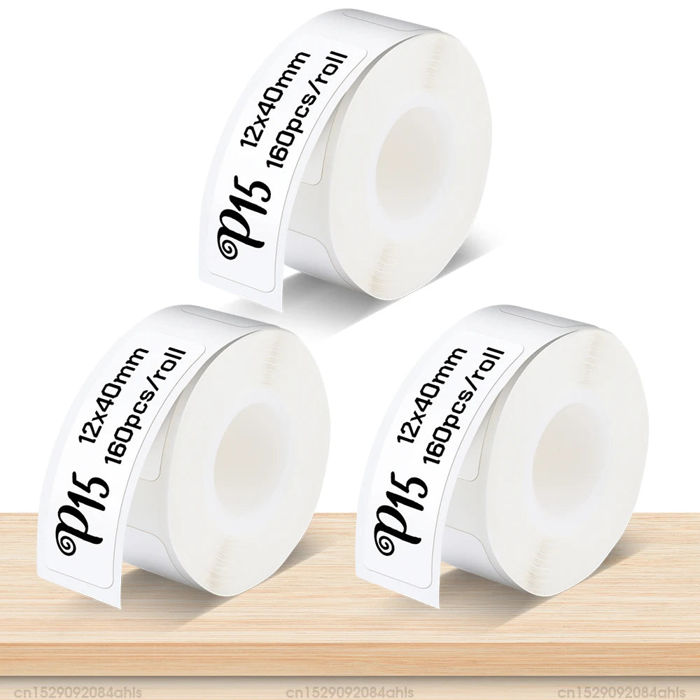 Label-Drucker 2025: Mini-Thermal P15 Portable-Bluetooth - Adhesive Sticker Inkless Collection