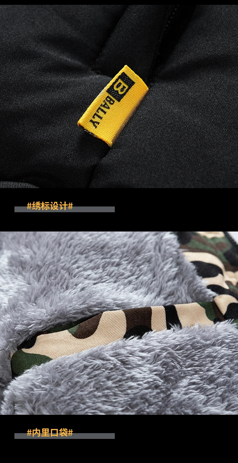 MAINKULCN Gepolsterte Kapuzenweste - Reißverschluss, Fleece-Fütterung, Größe 9XL 10XL