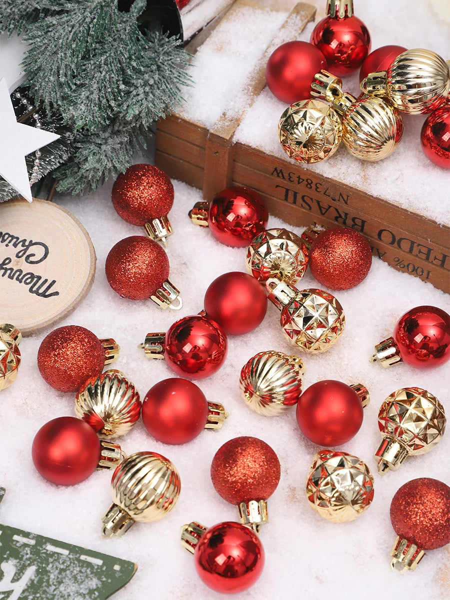 3CM Weihnachtskugeln Glänzend - Ø3 cm, 30 Stück, Weihnachtsdeko