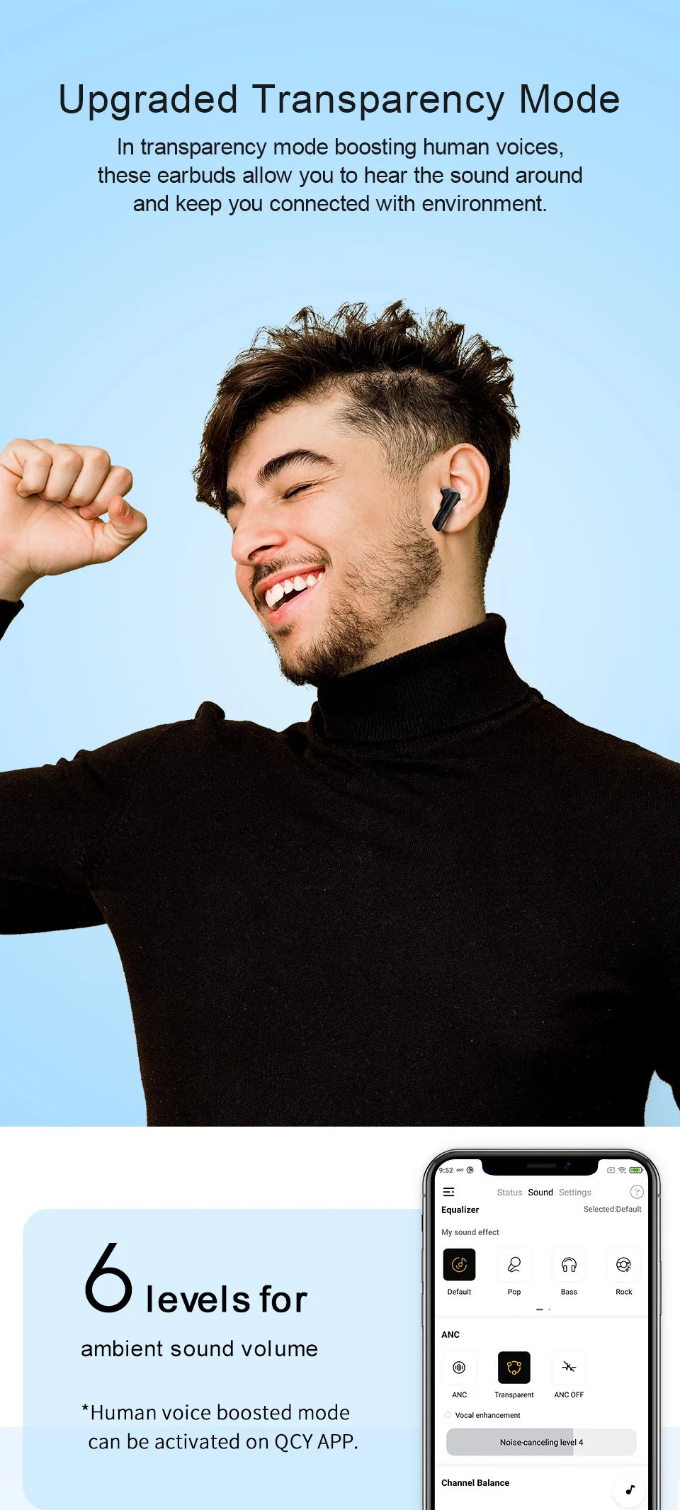 QCY HT05 ANC Wireless Earphone 2025