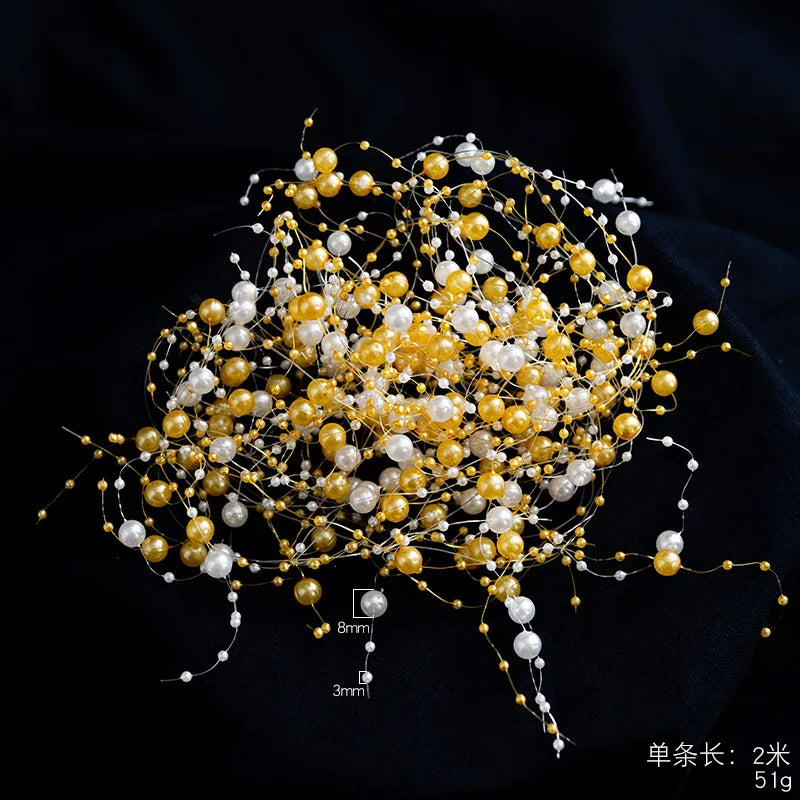 Weihnachtsdekoration 2 Meter Kristallperlenkette Anhänger DIY Materialpaket Weihnachtsbaumdekoration