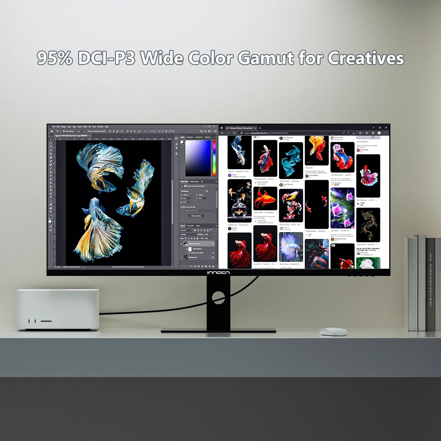 INNOCN 40C1R Ultrawide Monitor - 40" WQHD 3440x1440 144Hz