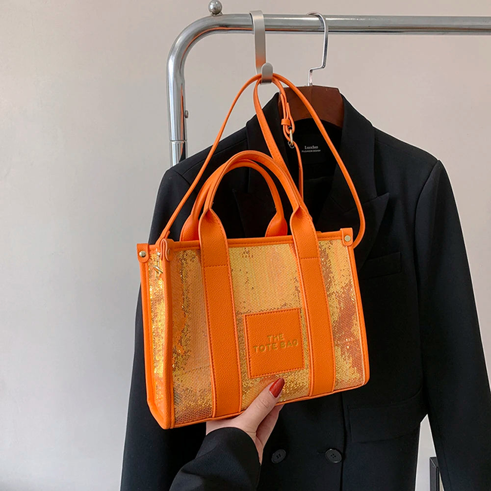 Women's Casual Tote Bag For Women Crossbody Female Handbag New Solid Words Lette Leisure Large Bag Fashion Shopper Tote Purse