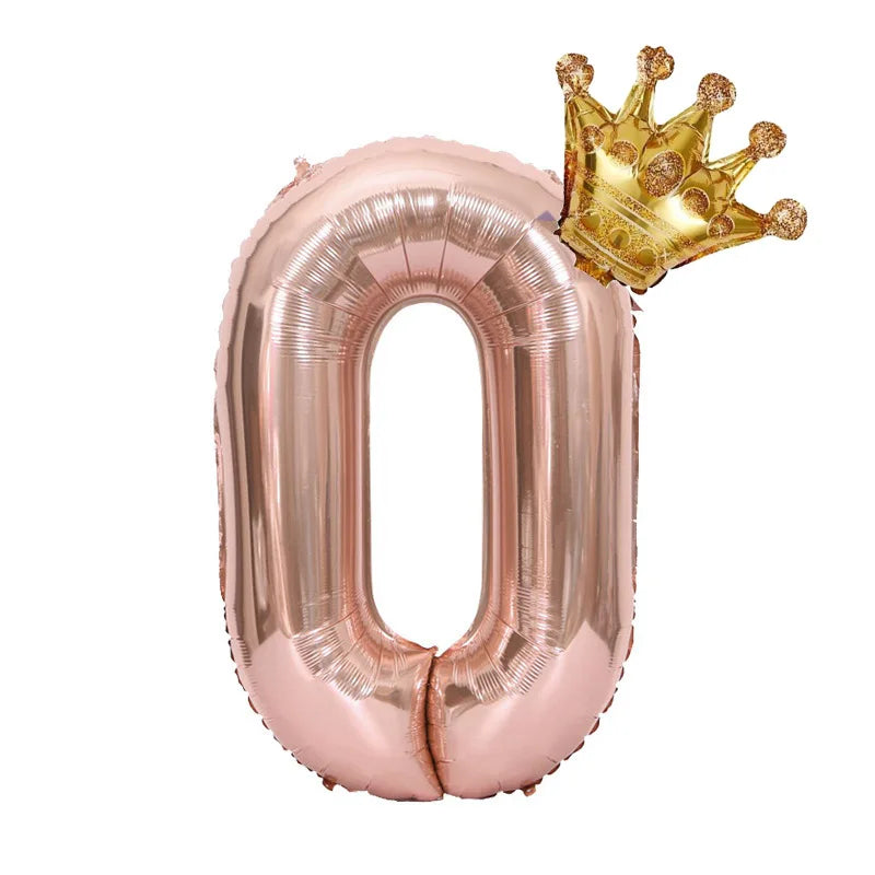 Choice 32 Zoll Rose Gold Zahlenballon - Folie 2 Stk Party