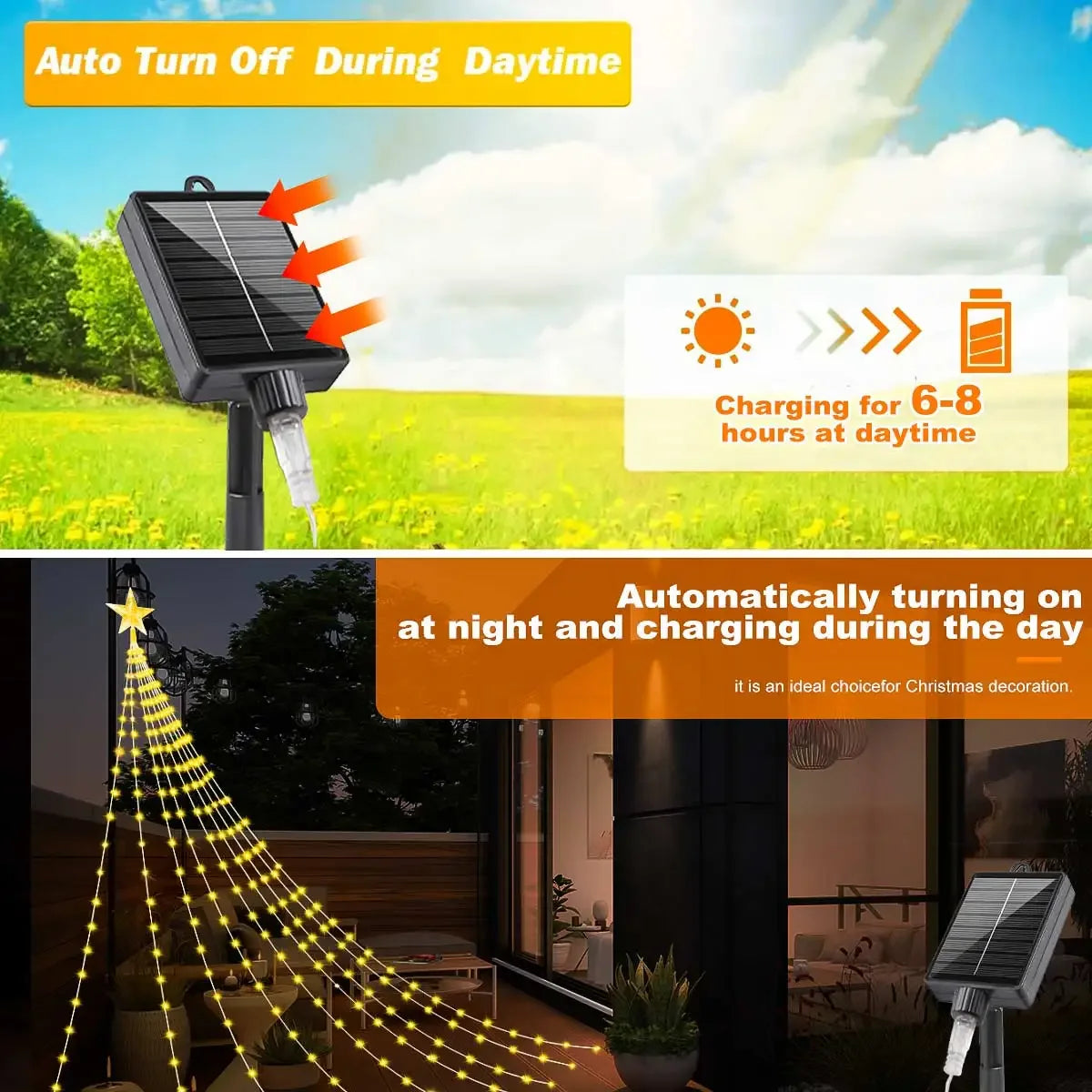 Choice LED Stern Lichterkette - 350 LEDs, USB, Länge 2/3 m