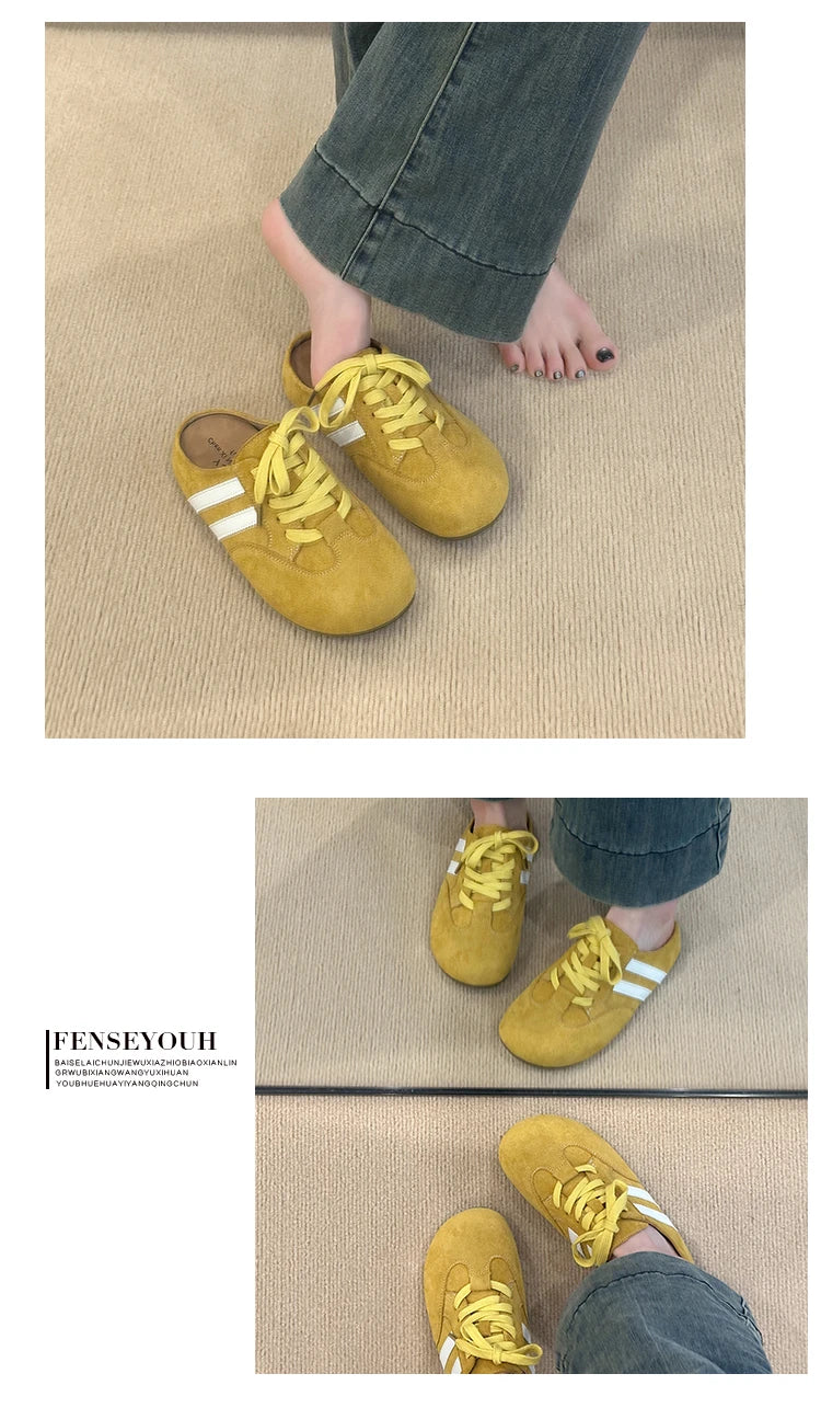 Casual Sneakers Woman Shoes Slippers Flats Platform Sandals Mules 2025 Brand Designer Lace Up Loafers Summer Women's Sneakers