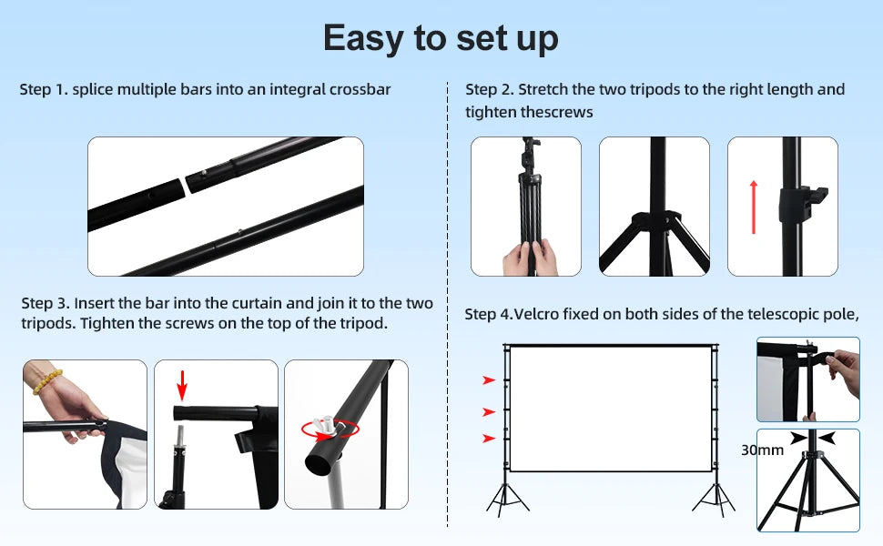 Projektor-Leinwand 2025: VEIDADZ Portable Stand-Screen - Home Theater Collection