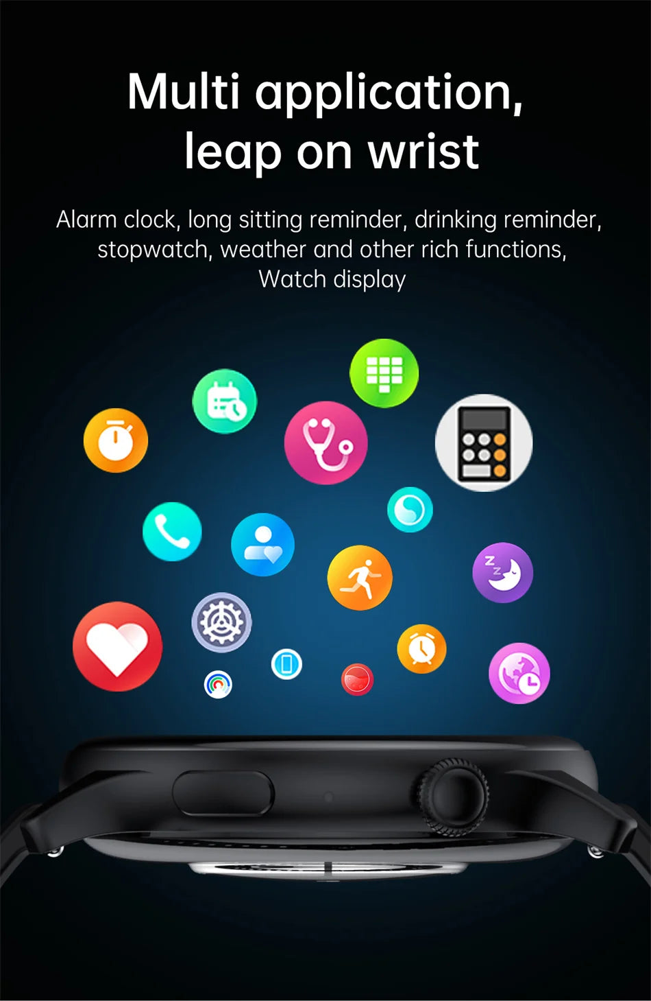 NFC Smartwatch AMOLED HD GPS - 220–300 mAh, 1,43 Zoll Display, 5 Tage Akku