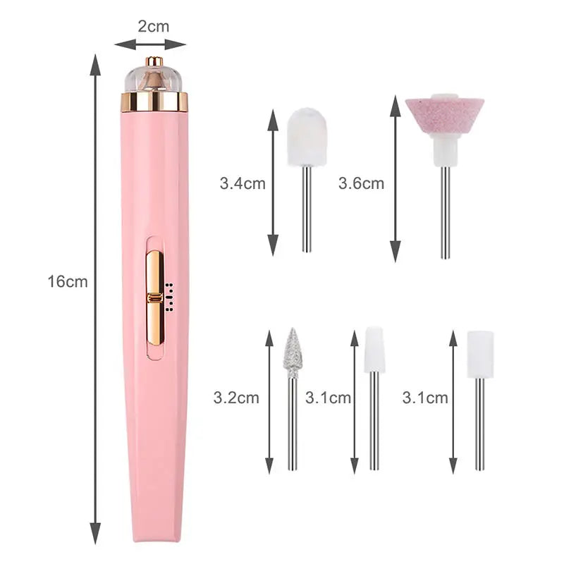 Choice 5in1 Elektrische Nagelfräse Mit Licht - 20000RPM 5W