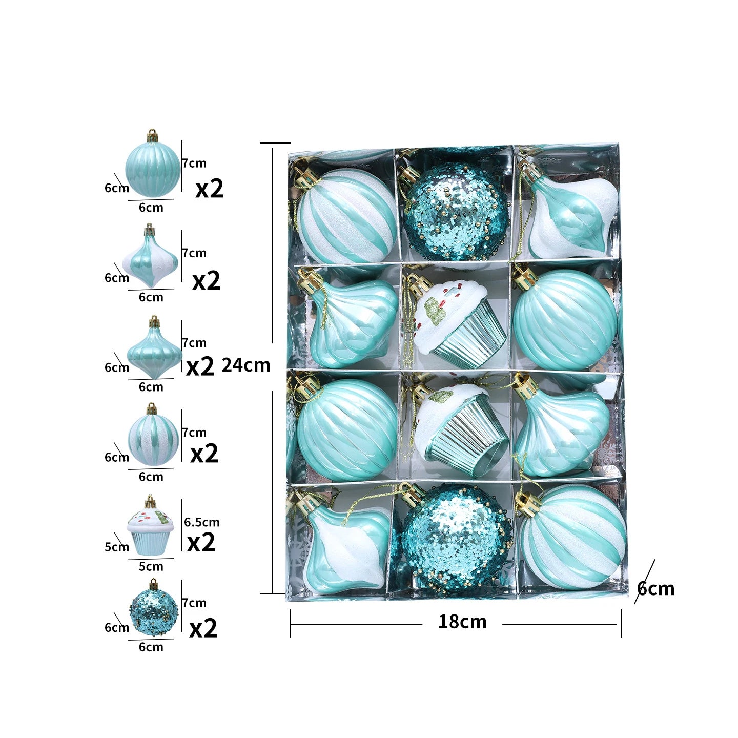 Electronic Farbige Schaumseidenkugeln Glitzernde - Ø6cm,13Stk Rot Grün