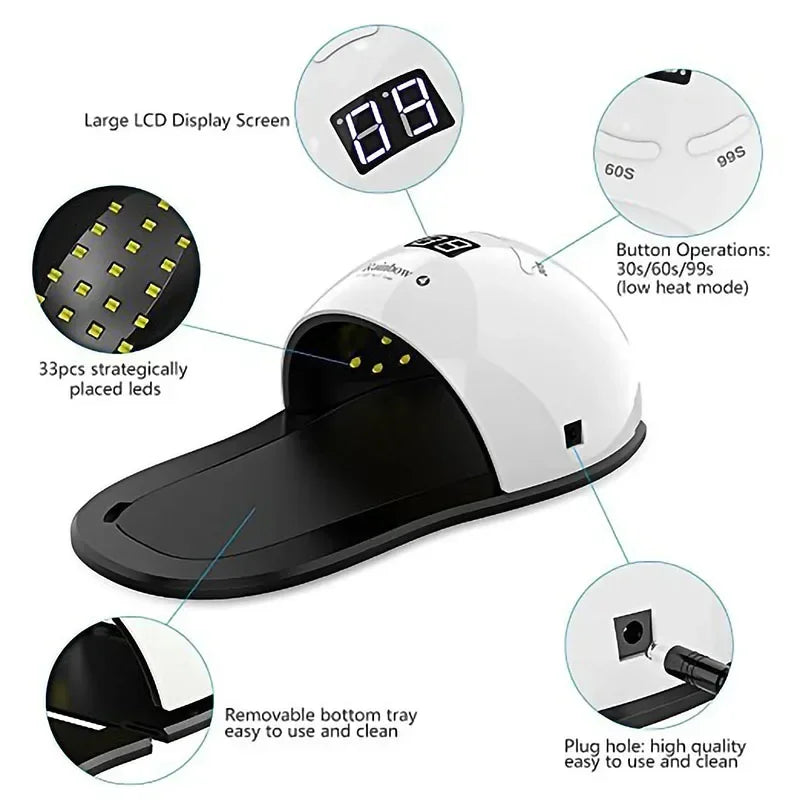 ProNail UV Lampe Profi - 48W, 30 LEDs, Tragbar 0.85kg