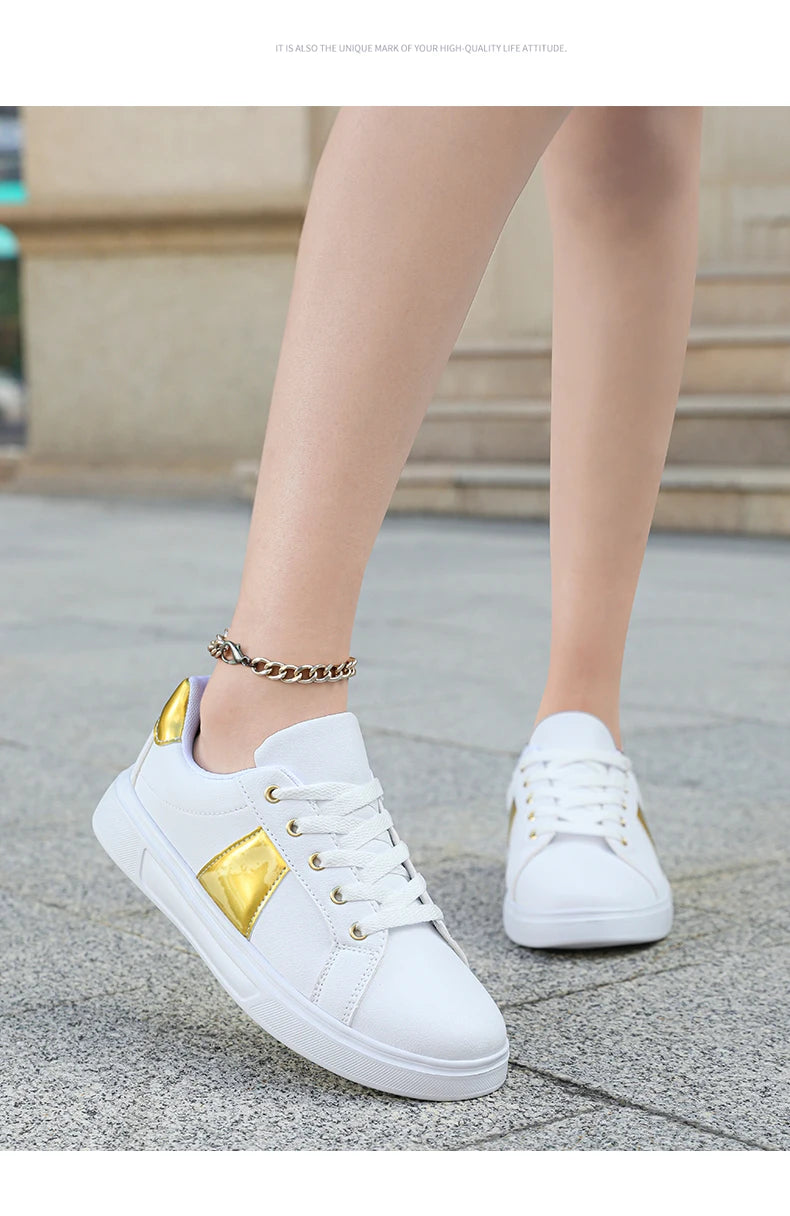 Men's and women's sneakers Casual Shoes Women's flats Lightweight leather breathable shoes Women's white sports walking shoes