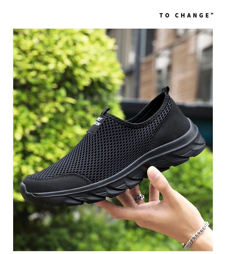 Men's Sneakers Breathable Men Casual Shoes Outdoor Male Slip On Loafers Walking Sneakers Tennis For Men